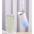 Stainless steel striped insulated straight cup