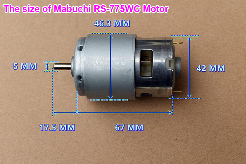 Original Mabuchi 775/755 DC Motor RS-775WC RS-755VC DC 12V 14.4V 18V 24V High Speed Large Torque Electric Drill Motor