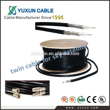 Twin Satellite Coax Cable for tv satellite system