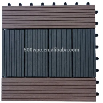 Easy Install Eco-friendly Wood Composite DIY Deck Tiles for garden