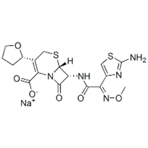 natrium (6R, 7R) -7 - [[2- (2-amino-l, 3-tiazol-4-yl) -2-metoxiimino-acetyl] amino] -8-oxo-3 - [(2S) -oxolan -2-yl] -5-tia-l-azabicyklo [4.2.0] okt-2-en-2-karboxylat CAS 141195-77-9