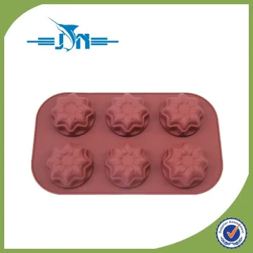 New 2015 6pcs Mini flower Shaped Cakes Pan Silicon Cake Icing Mold Bakeware
