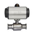 Food Grade 3 Way Clamp Pneumatic Ball Valve