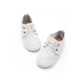 China Rubber Sole Polkadot Leather Kid Shoe Wholesales Manufactory