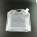 1L 3L 5L 10L bolsa de plástico transparente con boquilla vertical