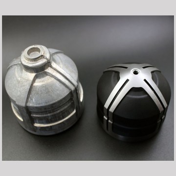 Dual-color anodized fishing reel parts