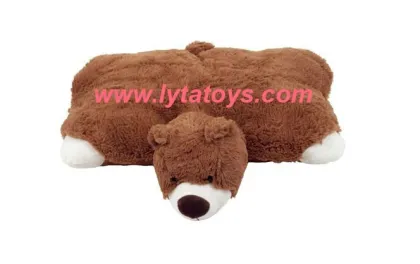 Plush Cushion Bear Toys, Plush Brown Bear Cushion