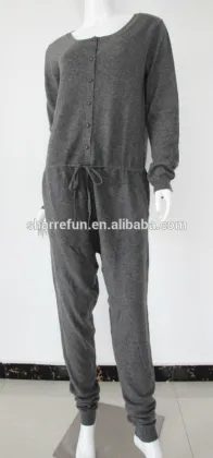 102-33 knitted women pure cashmere track pants,cashmere jumpsuit