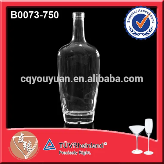 Long Neck Glass Bottle 750 ML Clear Empty Glass Liquor Bottle