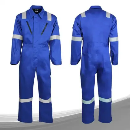 Blue Fireproof Coverall Firefighter Workwear Fabric