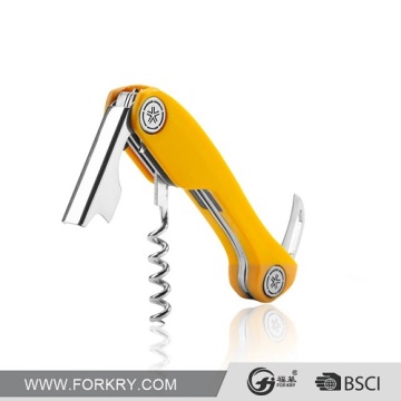 Yellow ABS custom plastic bottle opener for gift FJ076A