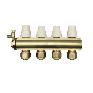 Huifa Valve 4 Branch Underfloor Heating Manifold Brass Manifold for Floor Water Heating System