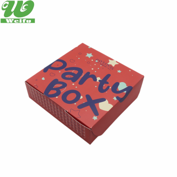 Box di torta ondulata di grandi forno personalizzati con manici