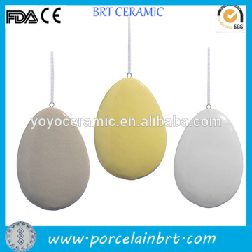 set of three party ornaments ceramic hanging easter egg