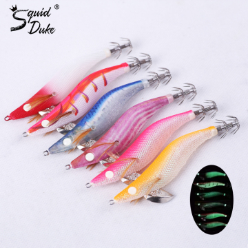 EGI EGI Squid Jig Lures - Udang Udang Kayu &amp; Cuttlefish Glow Squid Fishing Lures 2.5# 3.0# 3.5#