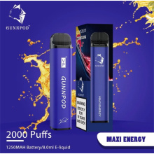 Electronic Cigarette 2000 Puffs Gunnpod Vape