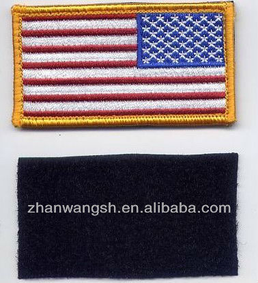 Embroidery Flag Patches with Velcro on