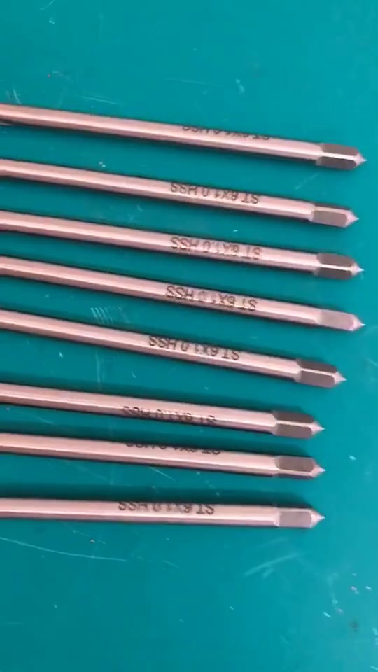 HSS Two-in-One Bottom Tap High-Speed Carbon Steel Die for Thread Tapping Metric Standard Straight Flute Hand Tap