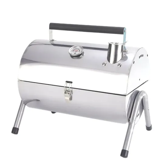 Adjustable Portable Charcoal Grill - Multi-Functional Stainless Steel Barbecue Grill