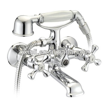 High Quality Dual Handle Brass Bath Faucet, Polish and Chrome Finish