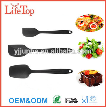 Wholesale premium kitchen tools 3-piece black silicone spatula set
