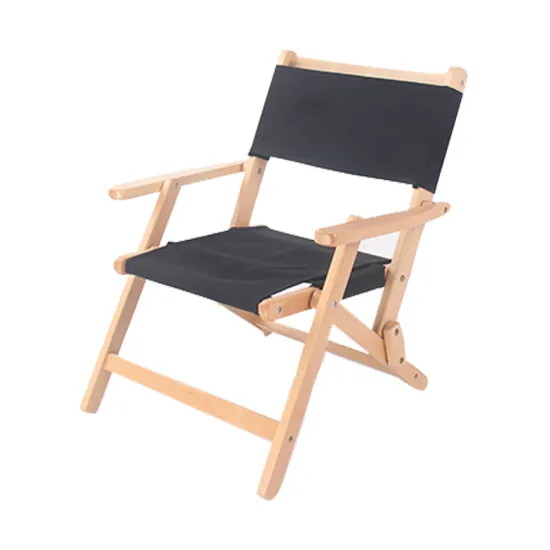 Custom Logo Outdoor Canvas Wooden Kermit Folding Beach Chair