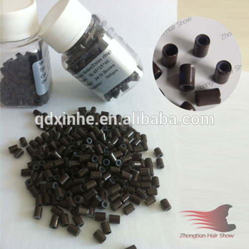 4.5x2.5x6.0 Stock Hair Extension Copper Silicone Micro Rings