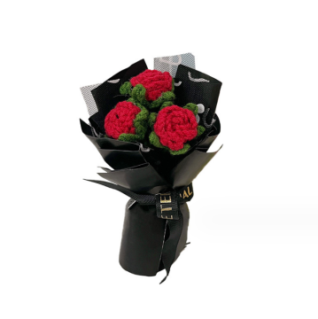 Hand-Woven Miniature Car Simulation Flower Bouquet Plush