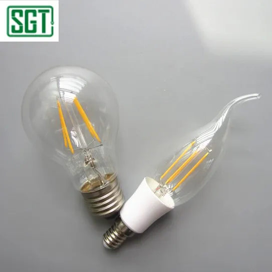 2W 4W led filament bulb led candle C35 bulb with tail