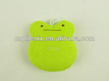 Frog shape bath sponge