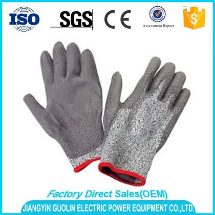 high quality pu coated work gloves safety glove electric glove