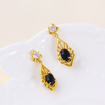Fashion Luxury Jewelry Zircon Earring with 24k Gold Plated (23882)