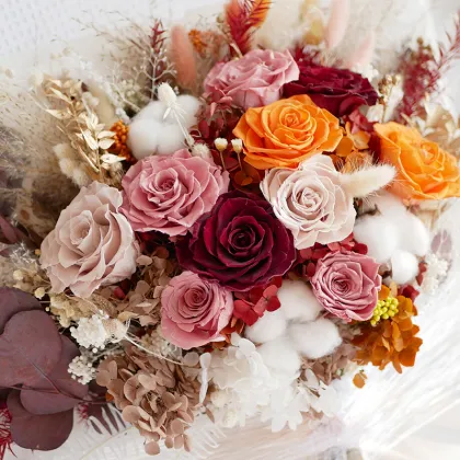 2025 New Natural Eternal Flores Bouquet: Wholesale Home Decoration Forever Preserved Flower Bouquets