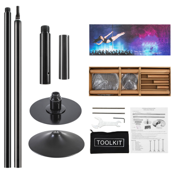 2021 New style black dance pole  Wholesale Fitness Stainless Steel Dance Pole 45mm Pole dance Portable Set