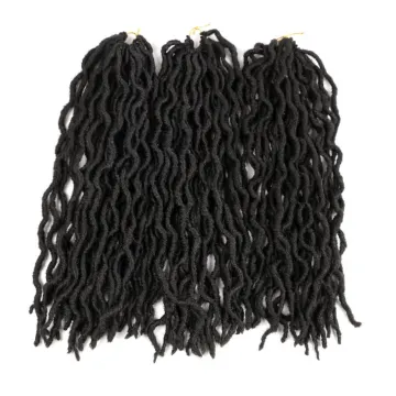 MYZYR 18 inch 24 stands 100g synthetic ombre dreadlock hair braids golden locs curly Africa Twist Goddess faux locs