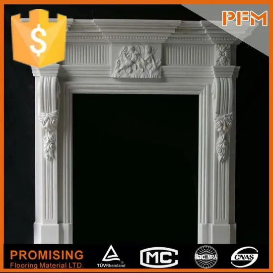 Palace design decorative mable indoor fireplace mantle