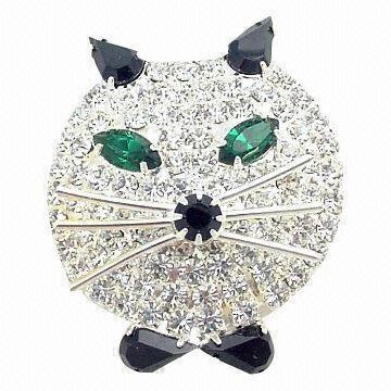 Crystal Brooch, Pro-environment Material, Suitable for Promotions