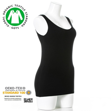 Camisa de mujer de color sólido de algodón orgánico sostenible directo de fábrica