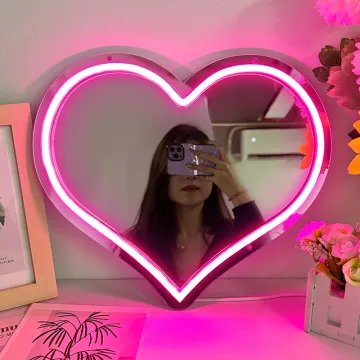Personalized Fast Delivery Neon Mirror Custom LED Decor Light for Bedroom or Bathroom