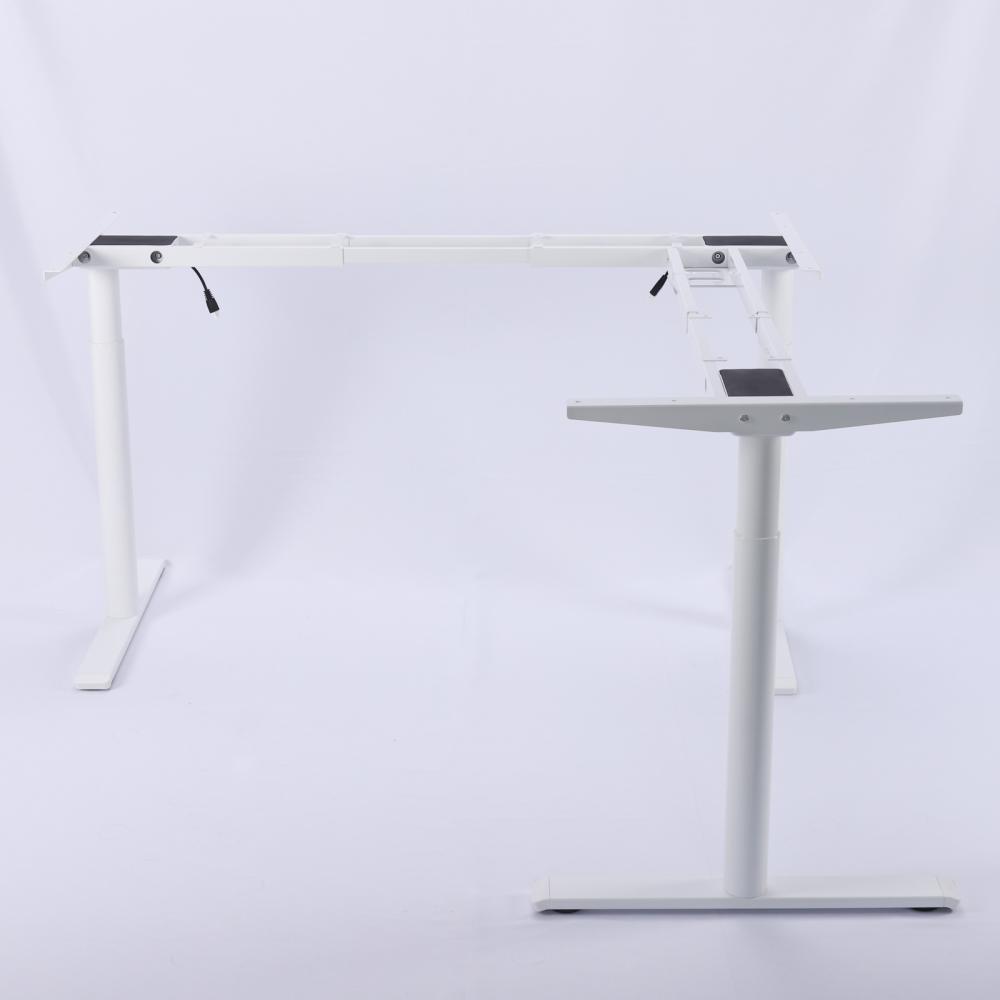 L Shaped Office Standing Desk With Adjustable Height