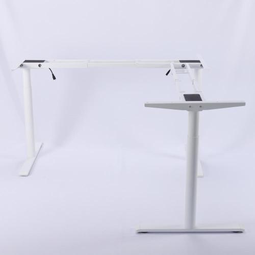 L Shaped Office Standing Desk With Adjustable Height