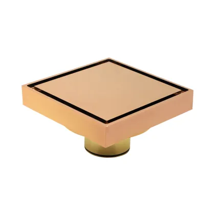 Hot Sales Gold Square Invisible Anti-odor Shower Drain - Brass Floor Drain