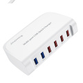 Adaptador de carregador de 6 portas QC3.0 para dispositivos USB