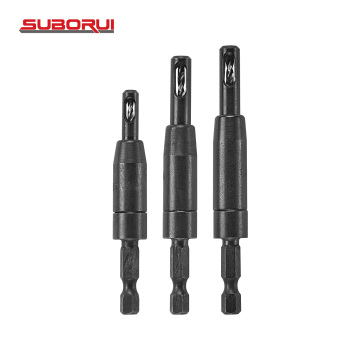 Borui HSS Hex Shank Self-Centering Hinge Drill Bit Set for Doors and Cabinets