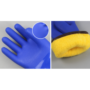 Chemical resistant cold weather pvc work gloves