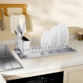 Eco-Friendly Stainless Steel Kitchen Iron Storage Rack Tableware Dishes Drying Rack