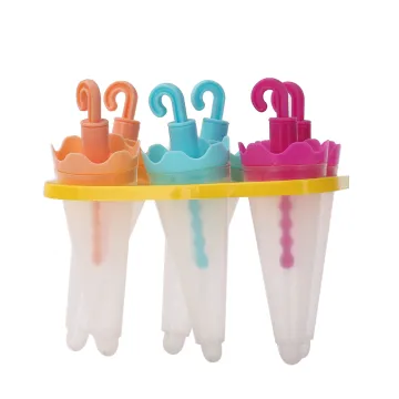 6pcs Umbrella BPA Free Plastic Popsicle Ice Mould