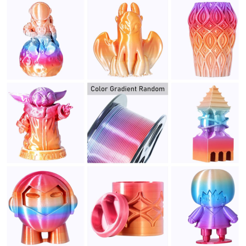 Silk Multicolor PLA Filament 1.75mm