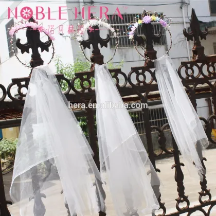 Romantic Wedding Elegant Fascinator Bridal Veil Headwear Boho Wreath