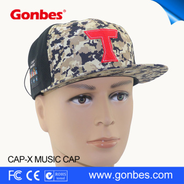 Magnet Earphones Flat Brim Bluetooth Hat with Earphones Cap